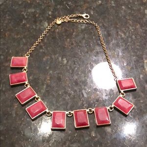 Loft: Dark pink stone necklace from Loft